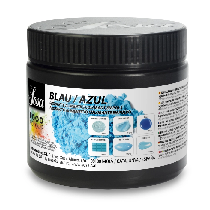 Kleurstof Poeder Blauw (Water & Vet Oplosbaar) 100% Natuurlijk