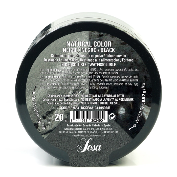 Kleurstof Poeder Zwart (Water Oplosbaar) 100% Natuurlijk