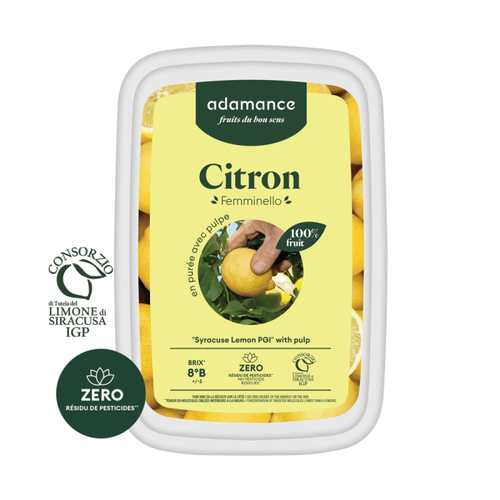 Citroen (Citron Jaune) Fruitpuree Ongezoet