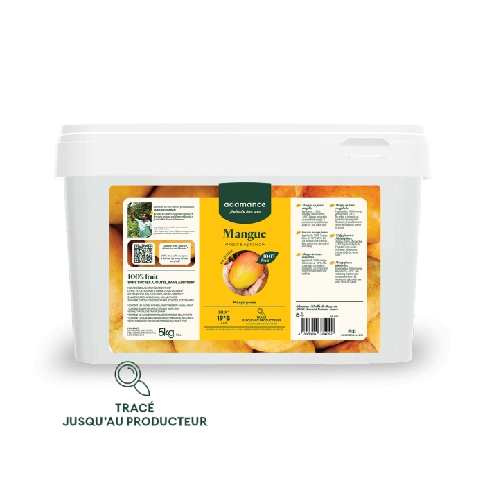 Mango Alphonso Fruitpuree Bulk Ongezoet